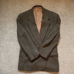 Hunting Horn Classic Men's Brown Houndstooth Blazer - Tailored Style